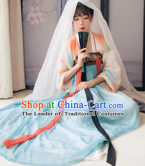 Ancient Chinese Clothing Traditional Hanfu Hanbok Kimono Dress National Costume Dresses Complete Set