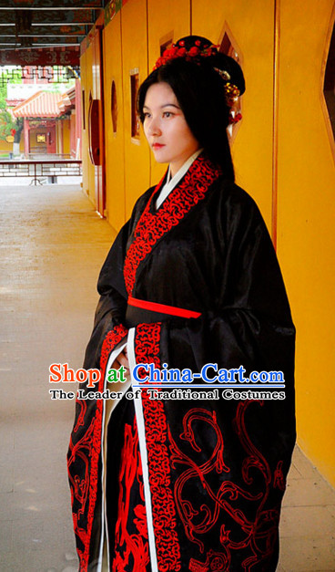Ancient Chinese Princess Wedding Dresses Hanfu Classical Dress National Ceremonial Costumes Clothing and Hair Jewelry Complete Set