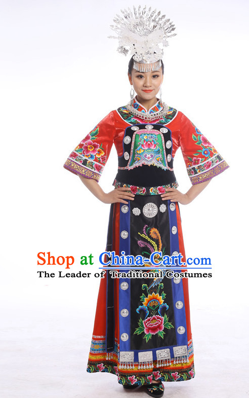 Chinese Miao Clothing Miao Clothes Minority Dresses Ethnic Costumes Complete Set for Women