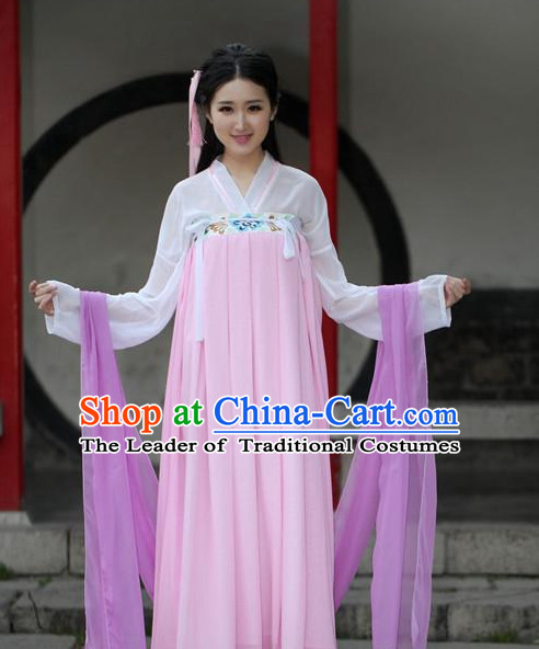 Ancient Chinese Women Dresses Pink Hanfu Girls China Classical Clothing Histroical Dress Traditional National Costume Complete Set