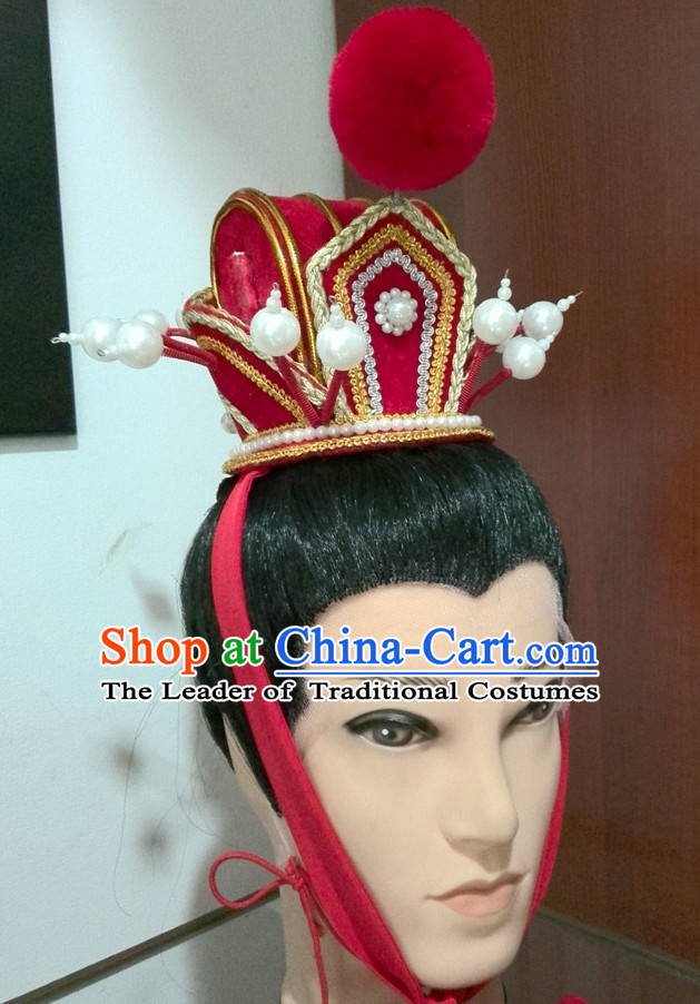 Ancient Chinese Prince Hat Hair Accessories Headpiece Headdress Crown