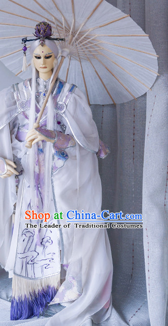 Ancient Chinese Emperor Men Costumes Palace Clothing Traditional Costumes White Hanfu Complete Set