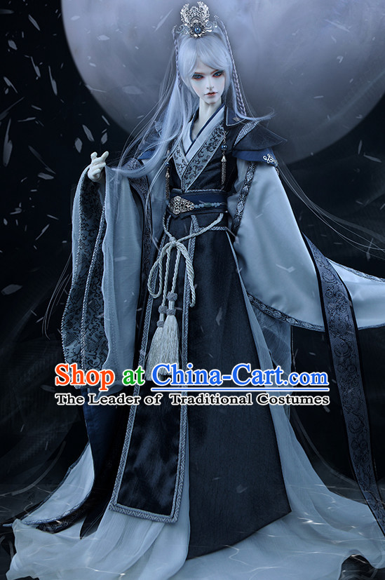 Ancient Chinese Emperor Men Costumes Taoist Clothing Traditional Costumes Hanfu Complete Set