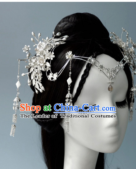 Chinese wig wedding hat emperor crown rings hair stick qing hat Chinese headdress hairpiece