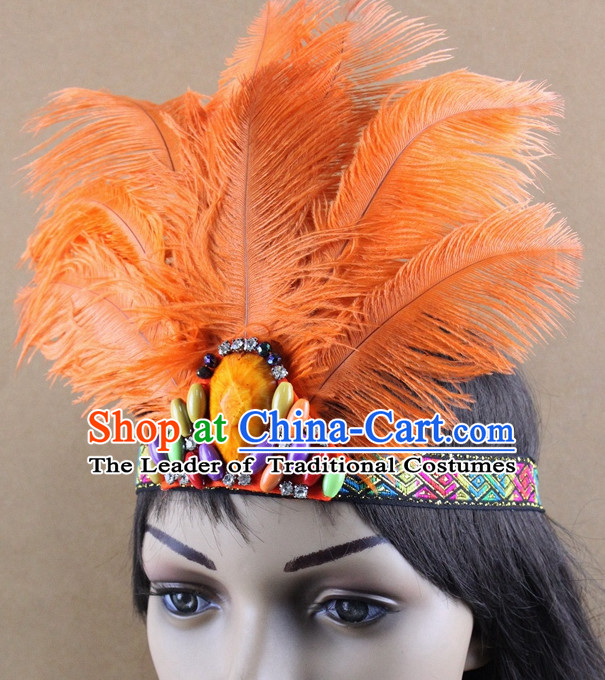 Handmade Feather Hair Pin Hair Accessory Headwear Hair Accessorie Head Dress Head Piece Jewel Set