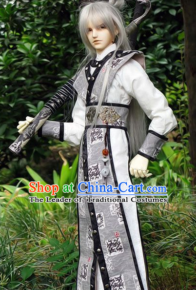 Men Dress Stage Performance Dresses Traditional Chinese Mandarin Clothing Hanfu Costume