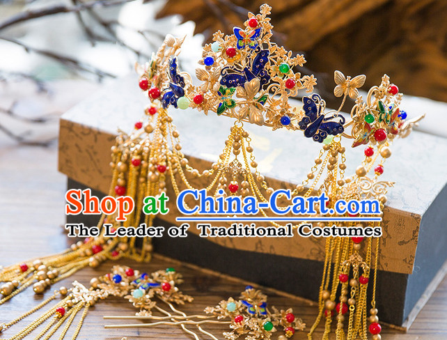 Head Dress hat for men wedding hair ring Head Piece bracelet Jewel Feather Hair Pin Hair Accessory emperor hat earring headpieces
