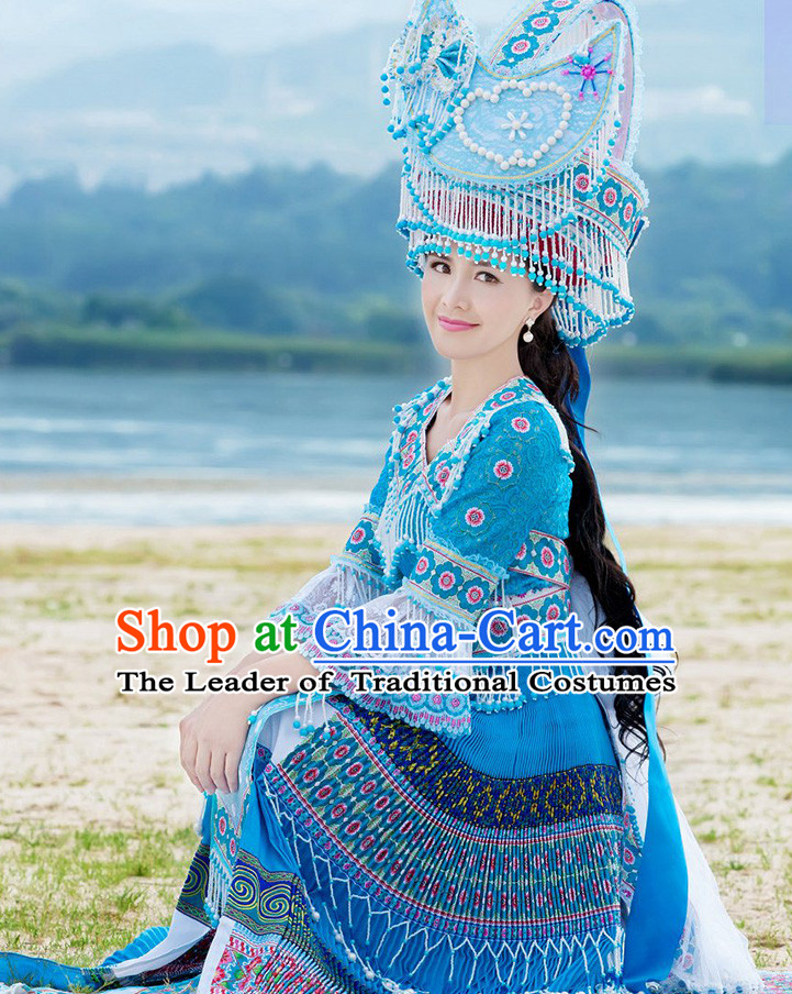 Hmong Minority Miao Clothing Ethnic Miao Minority Dance Costume Minority Dress Dance Miao Costumes Hat