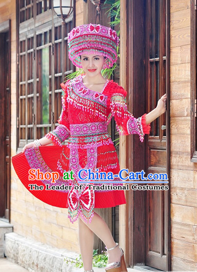 Hmong Minority Miao Clothing Ethnic Miao Minority Dance Costume Minority Dress Dance Miao Costumes Hat