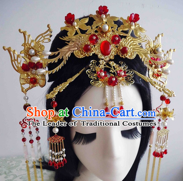 Traditional Chinese Headpiece Headdress Hair Decorations Hair Sticks Head Gear Wig Hair Decoration Set