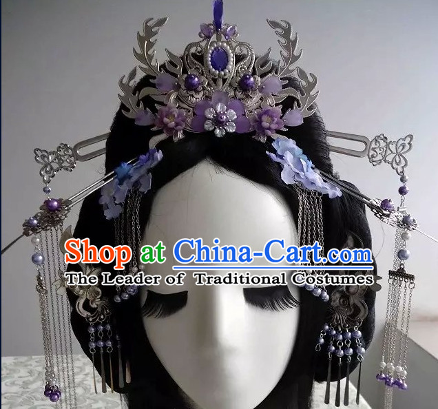 Traditional Chinese Headpiece Headdress Hair Decorations Hair Sticks Head Gear Wig Hair Decoration Set