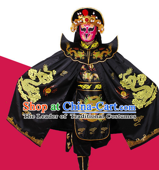 Chinese Classical Bian Lian Mask Changing Costumes Mask Change Costume and Hat Complete Set
