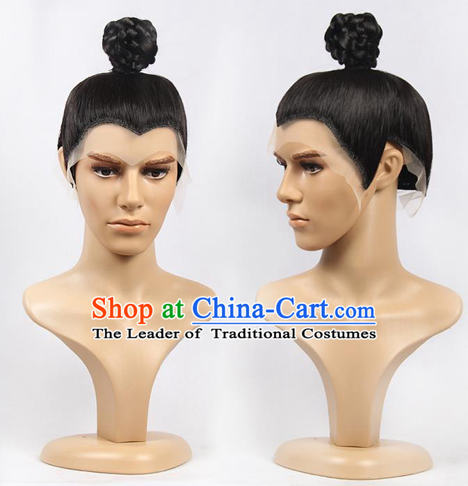 Chinese Ancient Swordsman Long Wig Set