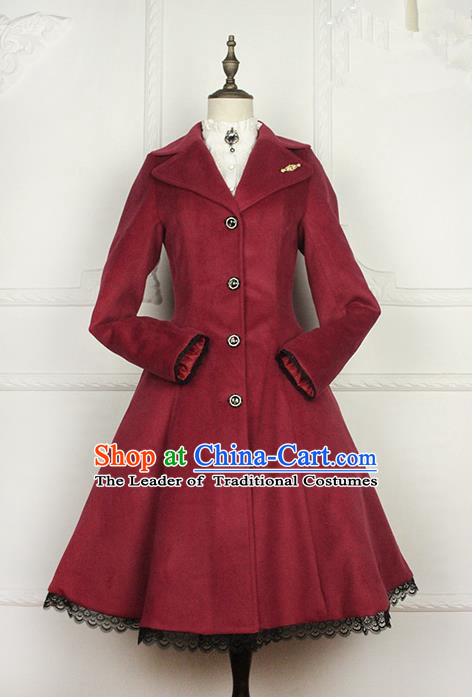 Traditional Classic Women Clothing, Traditional Classic Woolen Coat, British Restoring Ancient Wool Dust Coat for Women