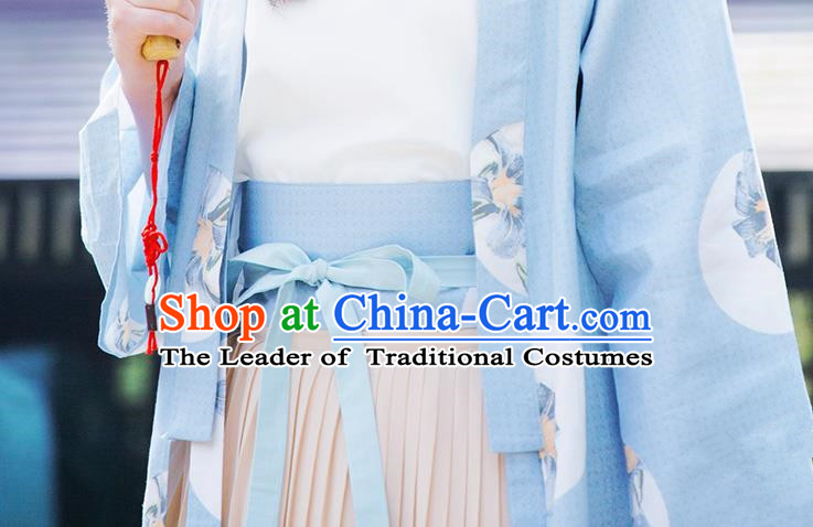Traditional Japanese Restoring Ancient Kimono Wide Belt, China Kimono improved Double Waist Closure for Women