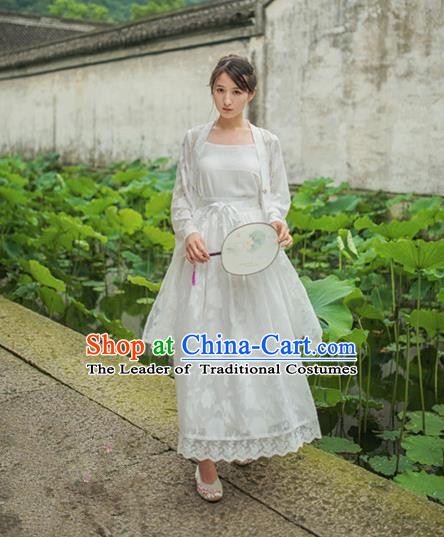 Traditional Classic Chinese Elegant Women Costume Ink Painting One-Piece Dress