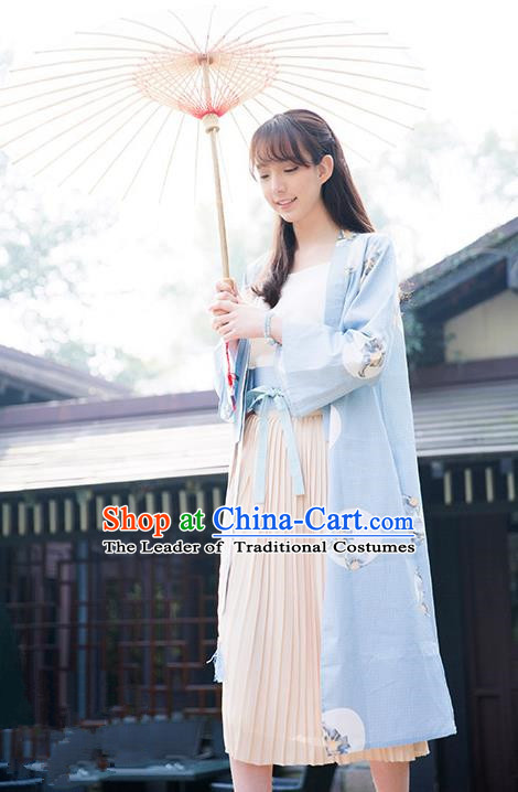 Traditional Japanese Restoring Ancient Kimono Costume Haori Smock, China Kimono Modified Coat Long Cardigan for Women