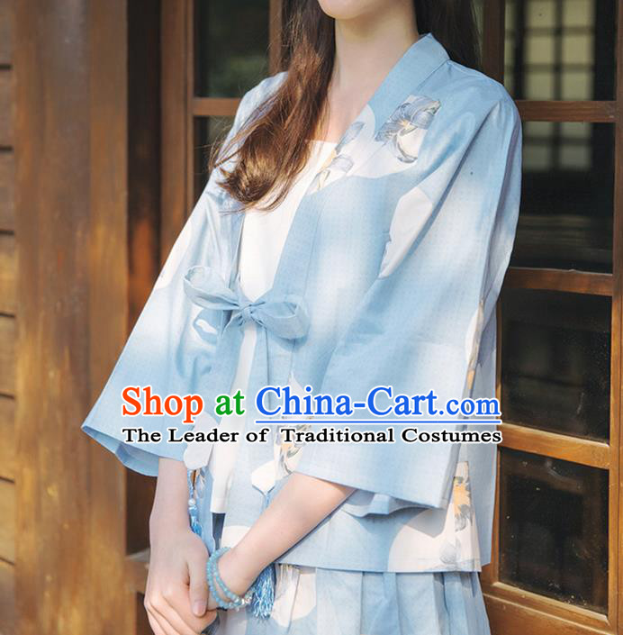 Traditional Japanese Restoring Ancient Kimono Costume Haori Smock, China Kimono Modified Coat Short Cardigan for Women