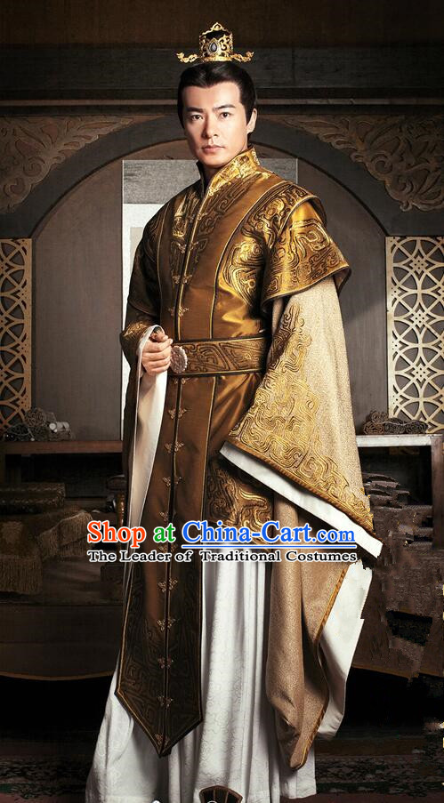 Traditional Chinese Ancient Men Costumes, Ancient Chinese Cosplay General Swordsmen Prince Costume Armour Complete Set for Men