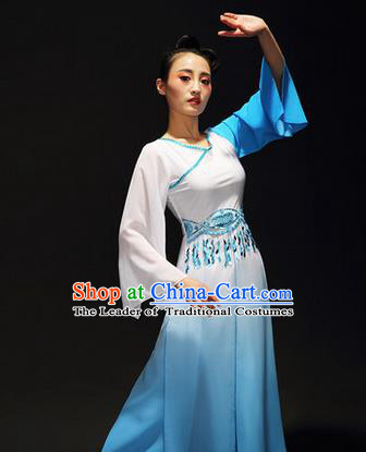 Traditional Chinese Classical Yangko Silk Dance Clothing, Yangge Fan Dancing Costume Chorus Suits, Folk Dance Yangko Costume for Women