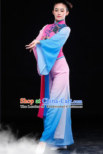 Traditional Chinese Yangge Fan Dancing Costume