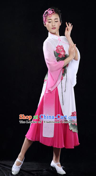 Traditional Chinese Classical Yangko Dance Dress, Yangge Fan Dancing Costume Umbrella Dance Suits, Folk Dance Yangko Costume for Women