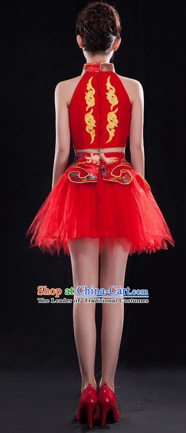 Traditional Chinese Yangge Fan Dancing Costume