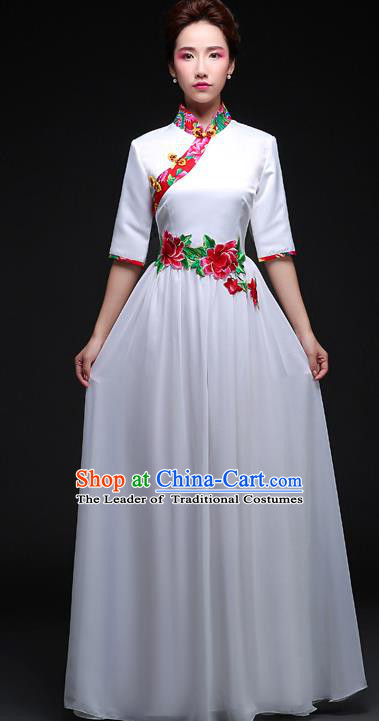 Traditional Chinese Classic Stage Performance Chorus Modern Dance Costumes Dress, Chorus Competition Costume, Compere Costumes for Women