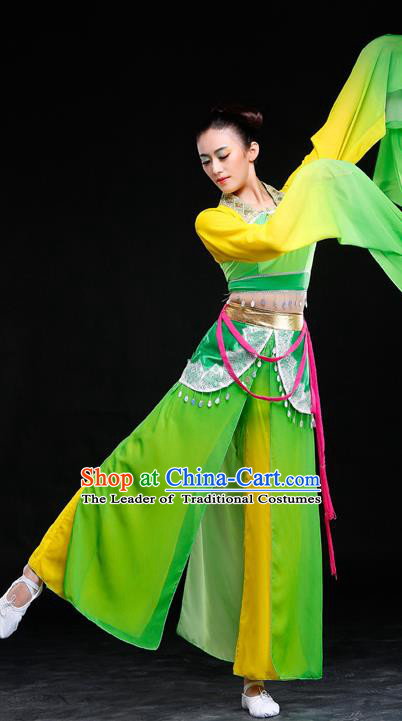 Traditional Chinese Yangge Fan Dancing Costume