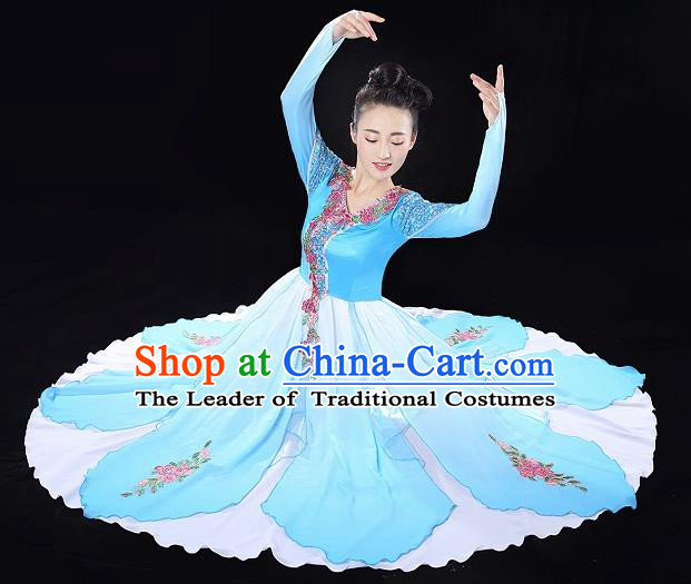 Traditional Chinese Yangge Fan Dancing Costume