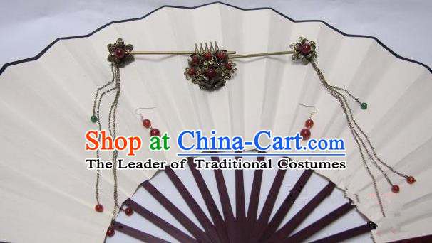 Traditional Chinese Ancient Jewelry Accessories, Ancient Chinese Imperial Princess Wedding Hair Step Shake Phoenix Hair Comb, China Wedding Bride Hairpin for Women