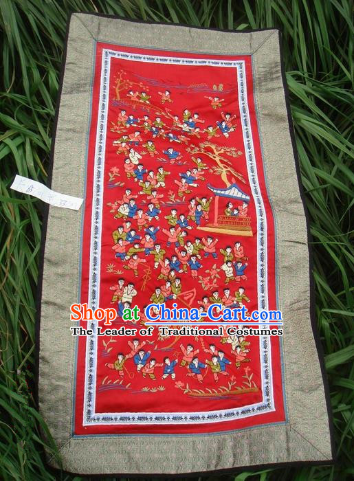 Traditional Chinese Miao Nationality Classic Hand Made Embroidery Flake-One Hundred of Children