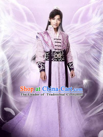 Traditional Chinese Ancient Emperor Costumes, Ancient Chinese Cosplay General Swordsmen Palace Prince Embroidered Costume Complete Set for Men