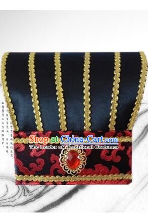 Ancient Chinese Play Property Head Wear Chinese Traditional Style Emperor Hat Officials Tiara Han Fu Head Wearing