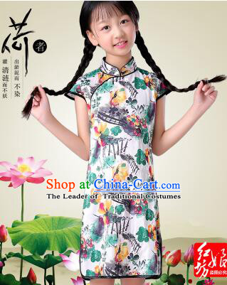 Qi Pao For Girls Cheongsam For Children Play Stage Costume Chinese Traditional style Princess Dress