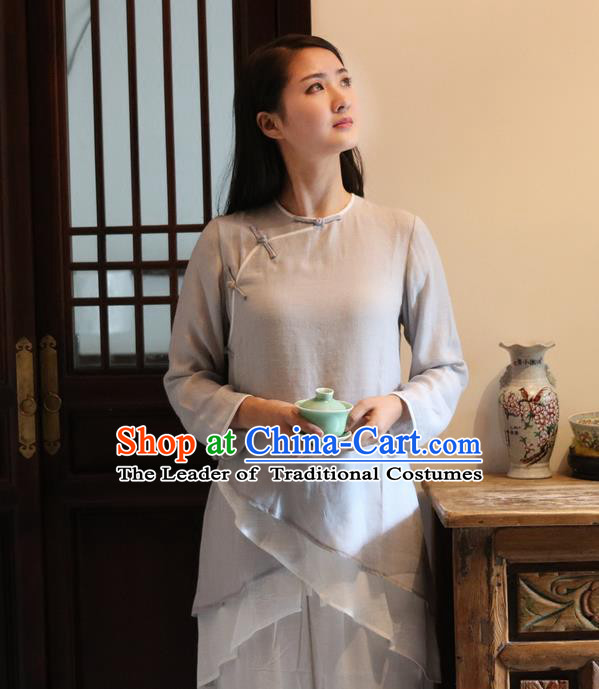 Traditional Chinese Female Costumes, Chinese Acient Hanfu Clothes, Chinese Cheongsam, Tang Suits Plate Buttons Dress for Women