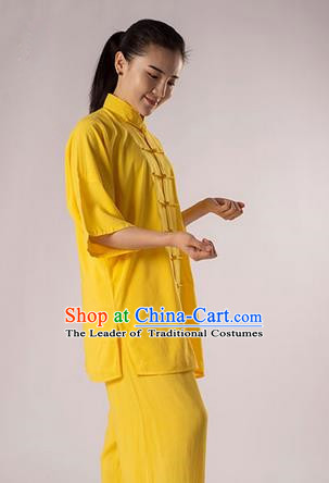 Top Noil Poplin Kung Fu Costume Martial Arts Kung Fu Training Uniform Gongfu Shaolin Wushu Clothing Tai Chi Taiji Teacher Suits Uniforms for Women