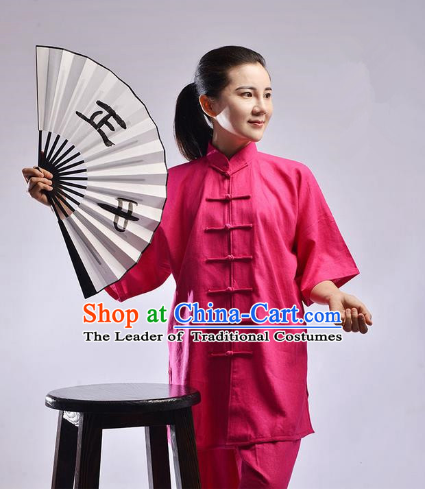 Top Linen Kung Fu Costume Martial Arts Kung Fu Training Uniform Gongfu Shaolin Wushu Clothing Tai Chi Taiji Teacher Suits Uniforms for Women