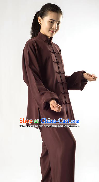 Traditional Chinese Top Silk Kung Fu Costume Martial Arts Kung Fu Training Uniform Tang Suit Gongfu Shaolin Wushu Clothing Tai Chi Taiji Teacher Mulberry Silk Suits Uniforms for Women