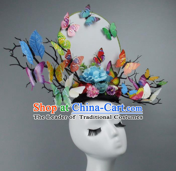 Top Performance Catwalks Headwear Halloween Cosplay Hair Accessories Mask headpiece