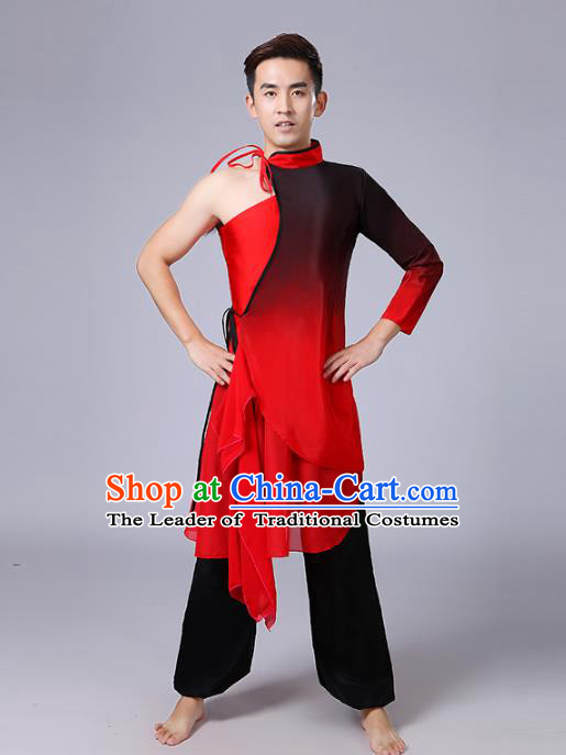 Traditional Chinese Yangge Fan Dancing Costume Modern Dance Dress Clothing and Headwear