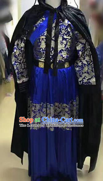 Traditional Ancient Chinese Imperial Guards Costume, Chinese Ming Dynasty Swordsman Embroidered Clothing for Men