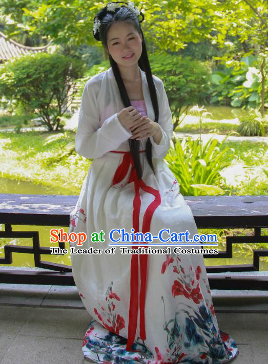 Traditional Ancient Chinese Imperial Consort Costume, Asian China Tang Dynasty Imperial Empress Clothing for Women