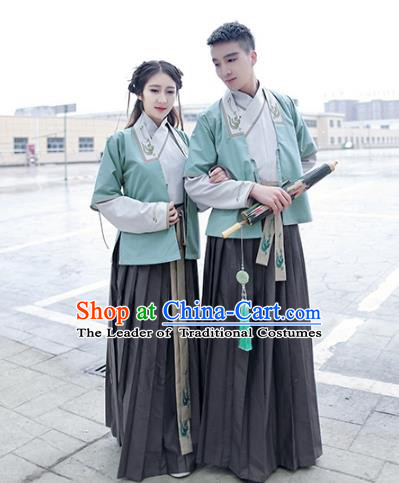 Traditional Chinese Song Dynasty Young Lady Hanfu Costume, Asian China Ancient Princess Embroidered Clothing for Women