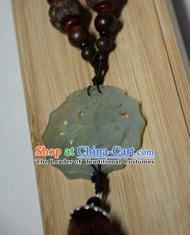 Traditional Ancient Chinese Palace Lady Tassel Jade Pendant for Women