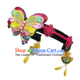 Traditional Korean Hair Accessories Butterfly Hair Clasp, Asian Korean Fashion Headwear Headband for Kids