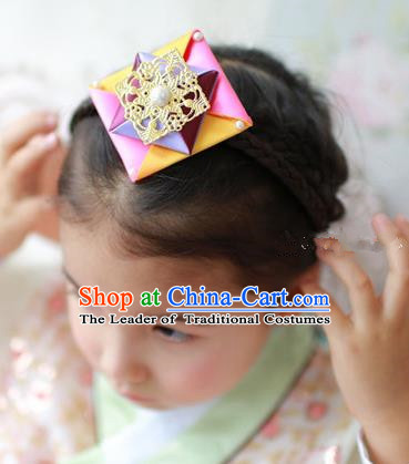 Traditional Korean Hair Accessories Girls Hair Clasp, Asian Korean Fashion Headwear Headband for Kids