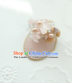 Traditional Korean Accessories Pink Brooch for Women