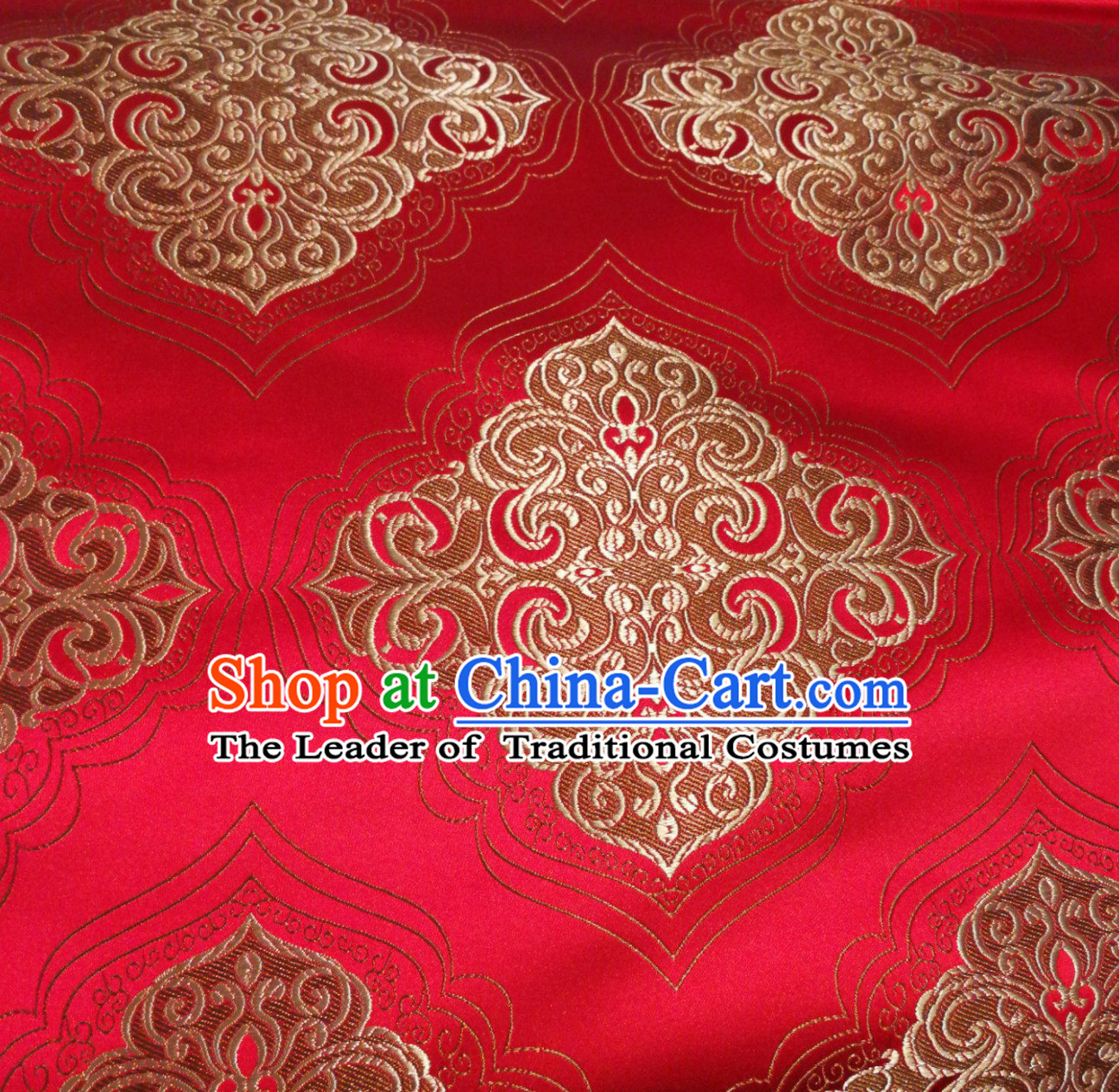 Royal Red Chinese Royal Palace Style Traditional Pattern Design Brocade Fabric Silk Fabric Chinese Fabric Asian Material