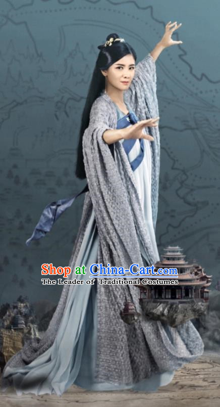 Traditional Chinese Ancinet Palace Lady Dress Legend Of Fu Yao Tang Dynasty Swordswoman Embroidered Costume for Women